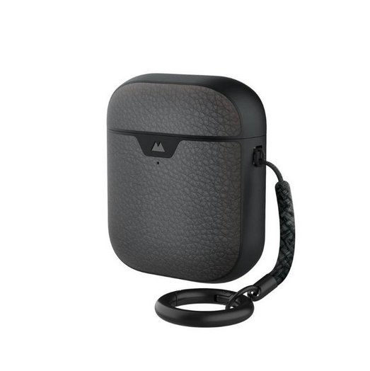 Mous Leather Shockproof Case for Airpods 1 & 2 (Black & Brown)