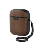 Mous Leather Shockproof Case for Airpods 1 & 2 (Black & Brown)