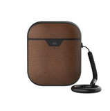 Mous Leather Shockproof Case for Airpods 1 & 2 (Black & Brown)